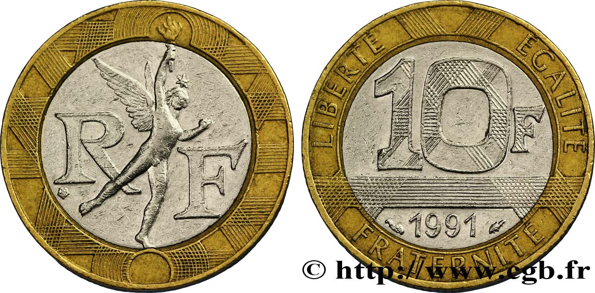 10 francs Génie de la Bastille 1991 Pessac F.375/6 XF45 