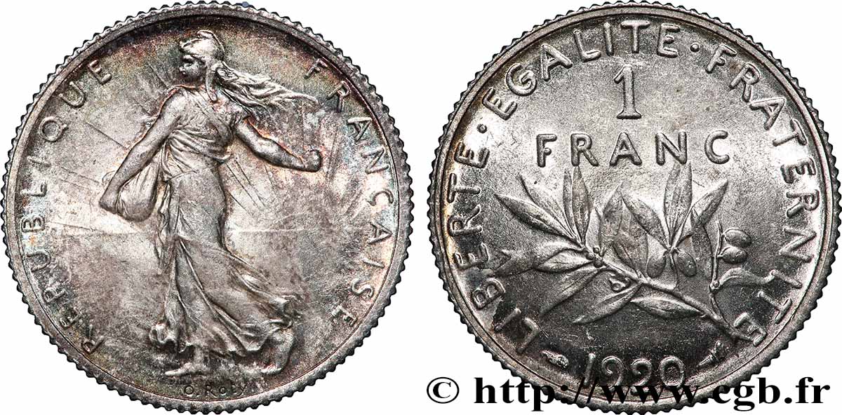 1 franc Semeuse 1920 Paris F.217/26 MS63
