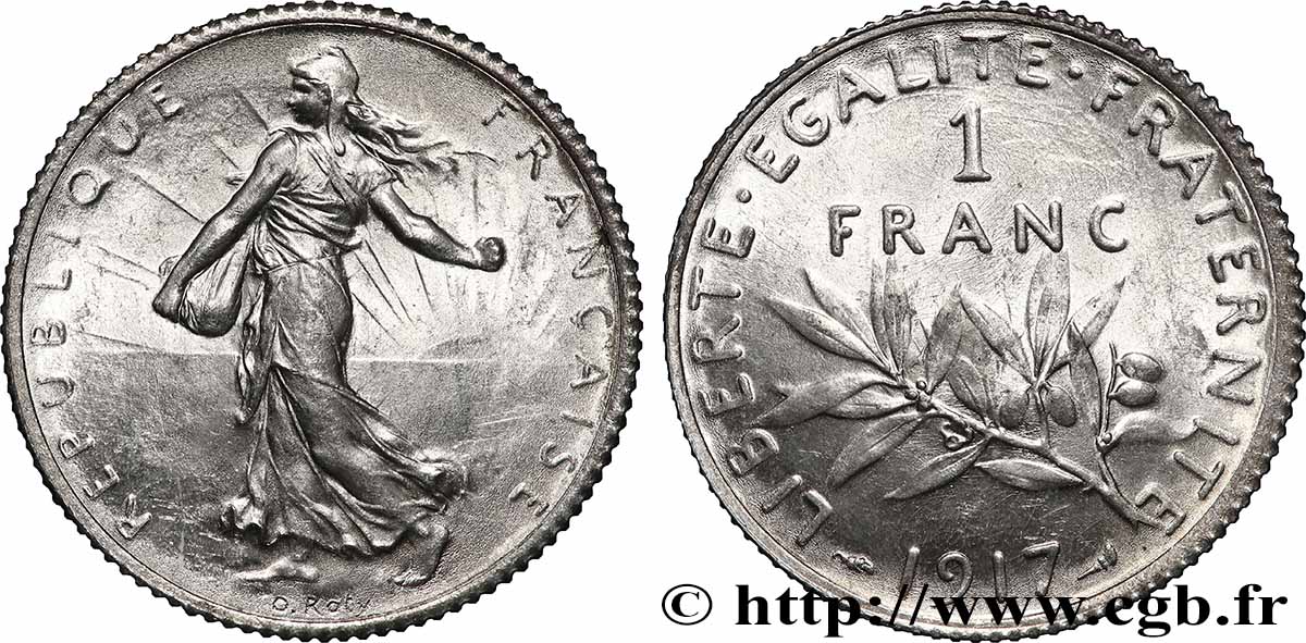 1 franc Semeuse 1917 F.217/23 MS63