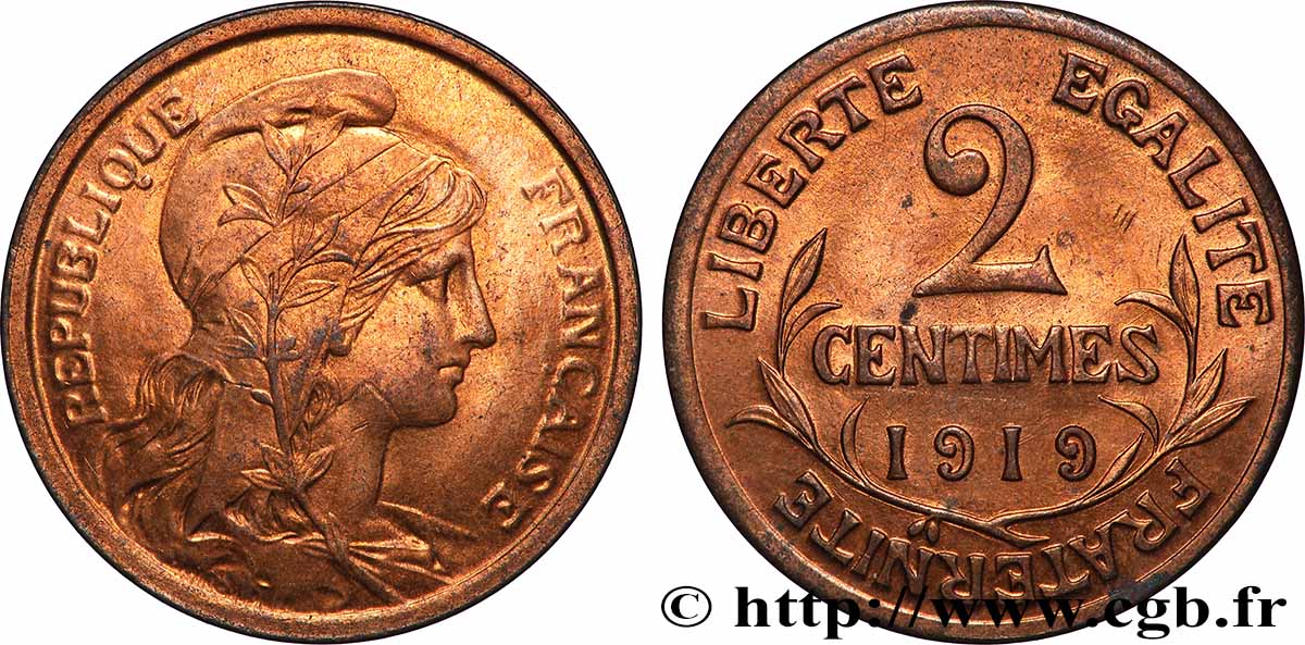 2 centimes Daniel-Dupuis 1919 Paris F.110/19 EBC62