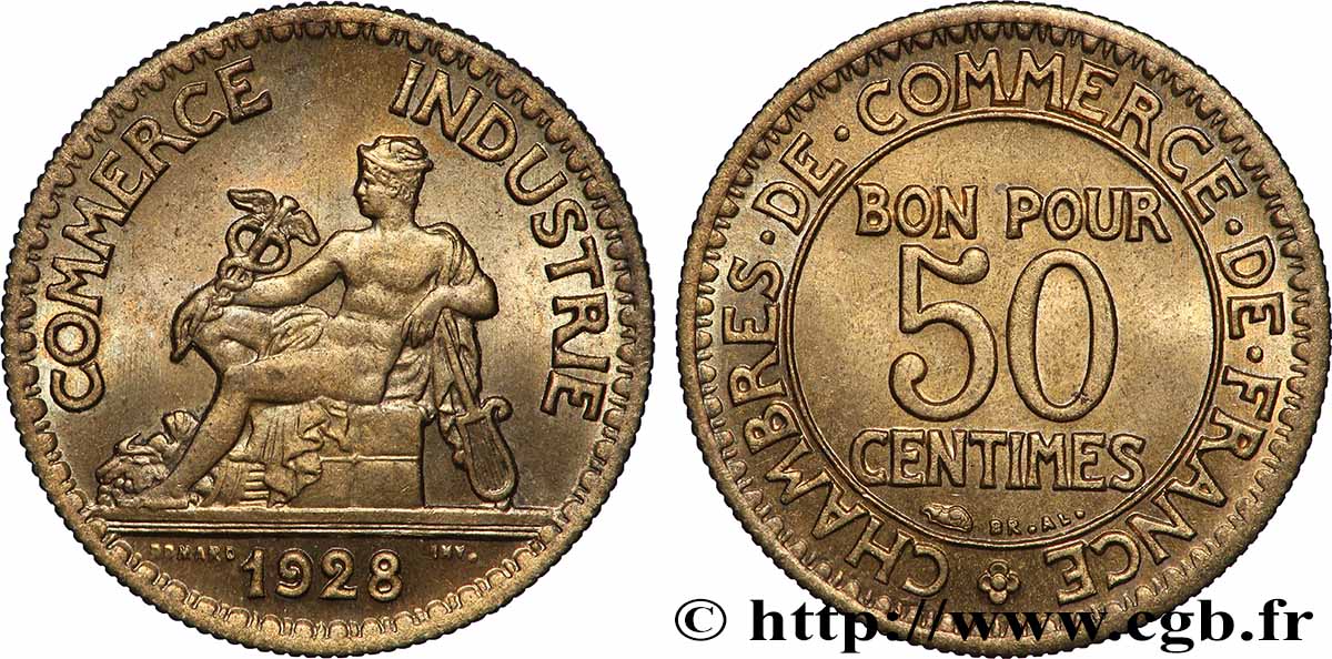 50 centimes Chambres de Commerce 1923 Paris F.191/5 SC64