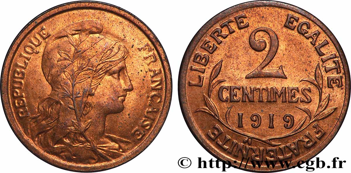 2 centimes Daniel-Dupuis 1919 Paris F.110/19 MS62