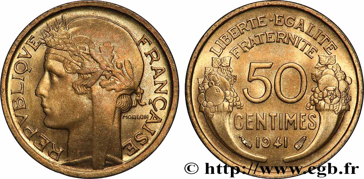 50 centimes Morlon 1941 F.192/18 MS64