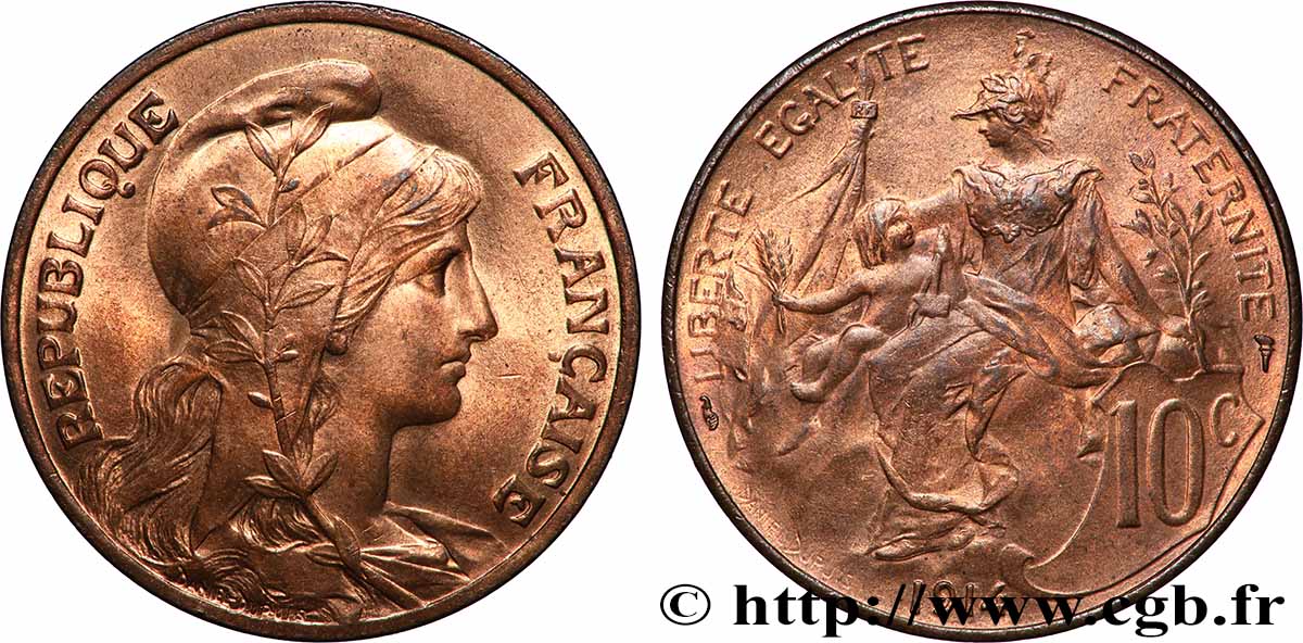10 centimes Daniel-Dupuis 1914 F.136/23 MS64