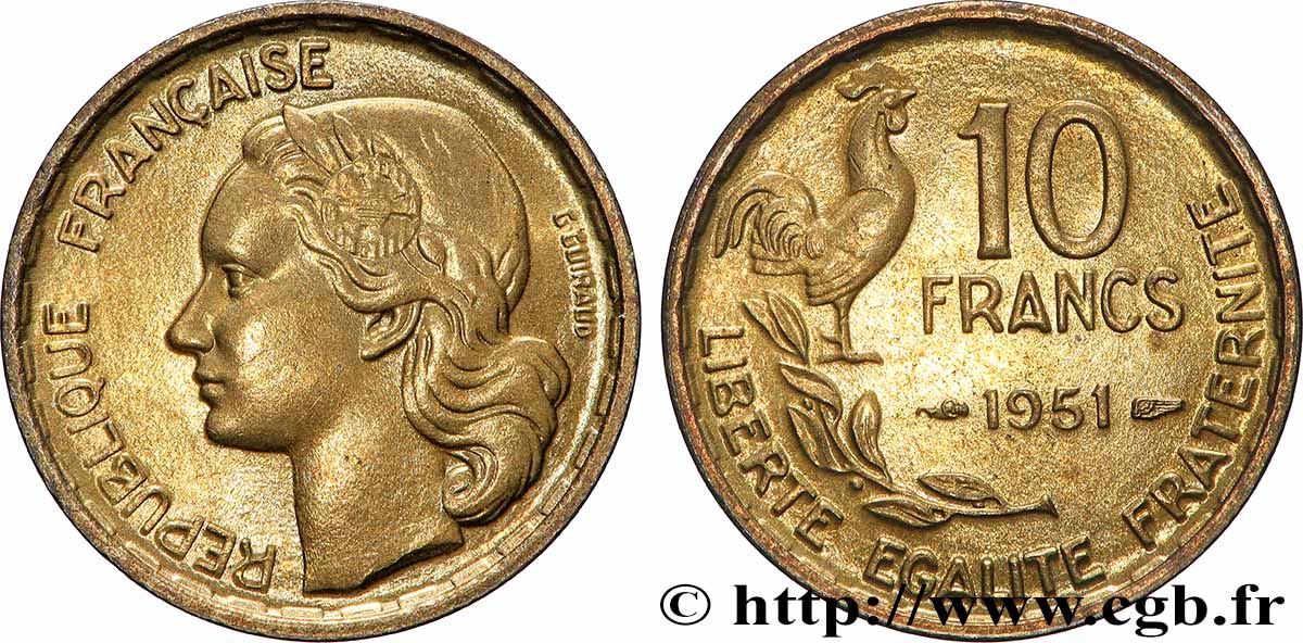 10 francs Guiraud 1951 F.363/4 ST65