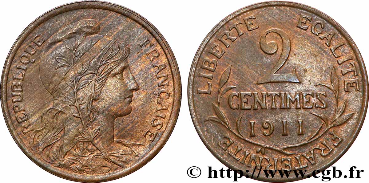 2 centimes Daniel-Dupuis 1911 Paris F.110/14 VZ62
