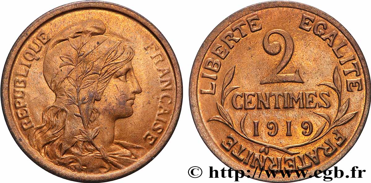 2 centimes Daniel-Dupuis 1919 Paris F.110/19 fST63