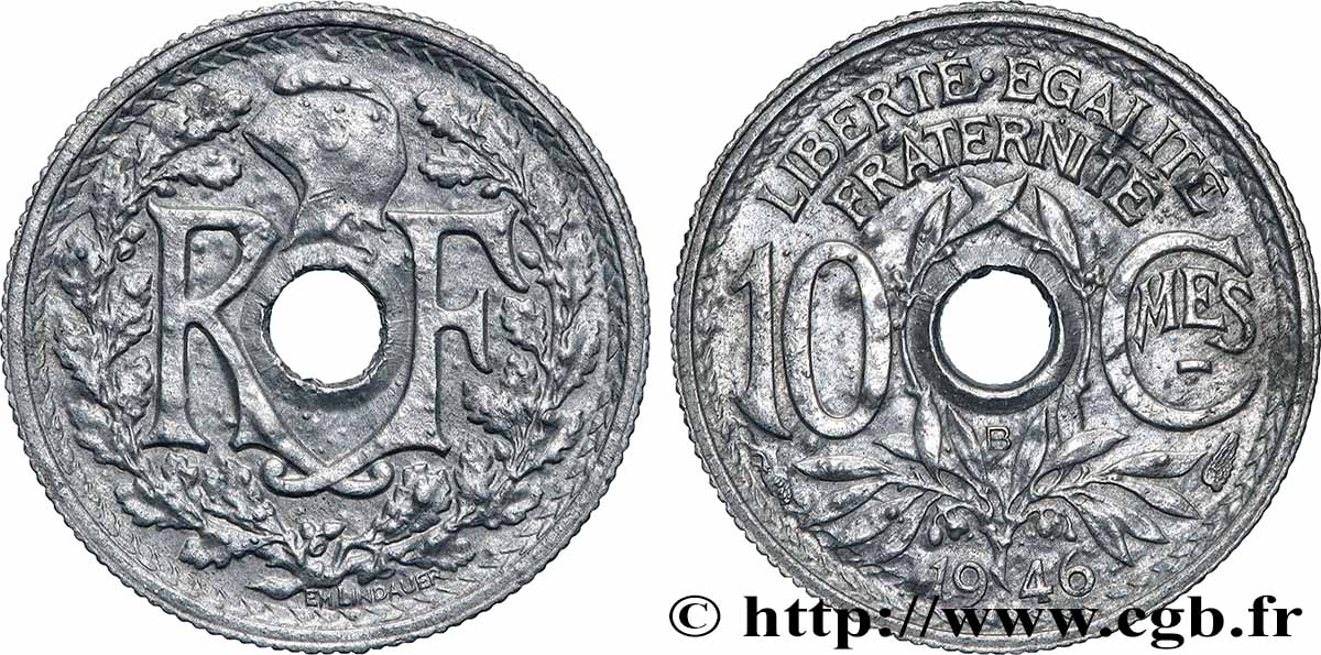10 centimes Lindauer, petit module 1946 Beaumont-Le-Roger F.143/5 q.SPL