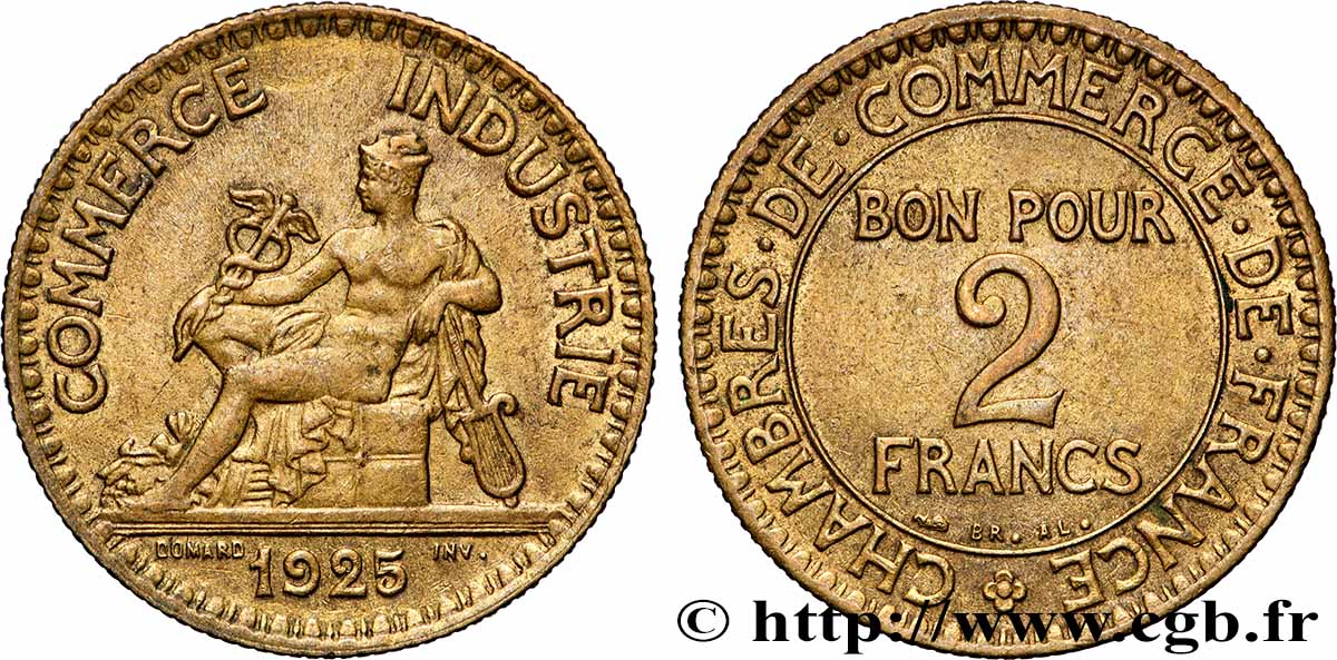 2 francs Chambres de Commerce 1925 F.267/7 SPL