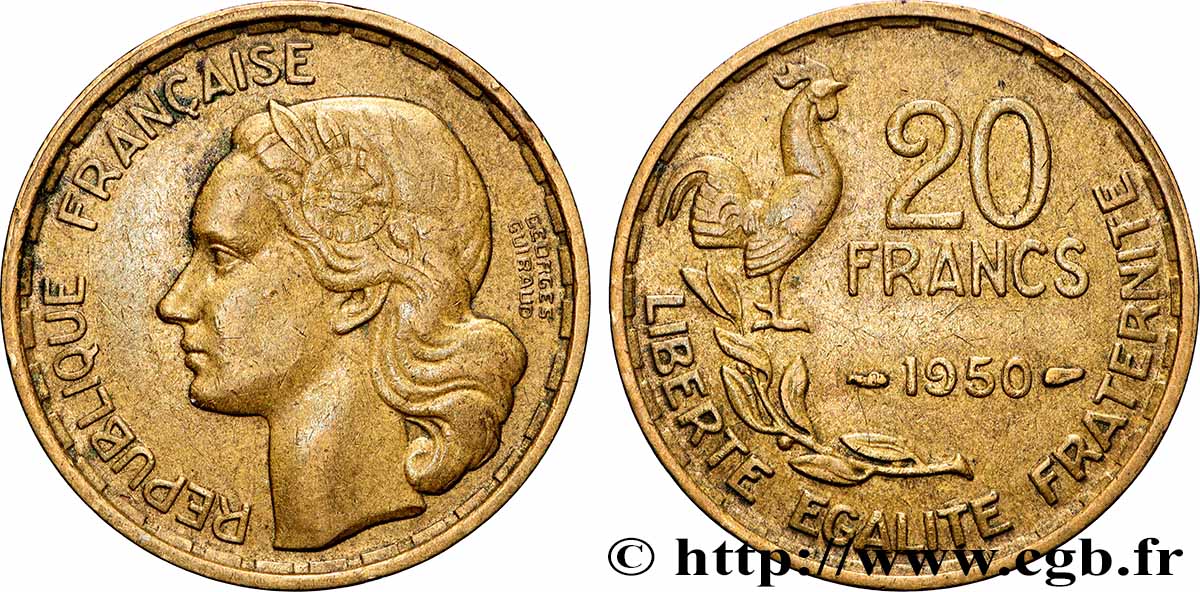 20 francs Georges Guiraud 1950 F.401/1 TTB+