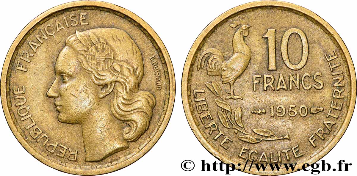 10 francs Guiraud 1950 F.363/2 q.SPL