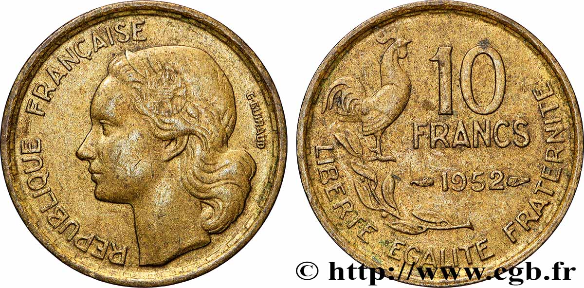 10 francs Guiraud 1952 F.363/6 AU