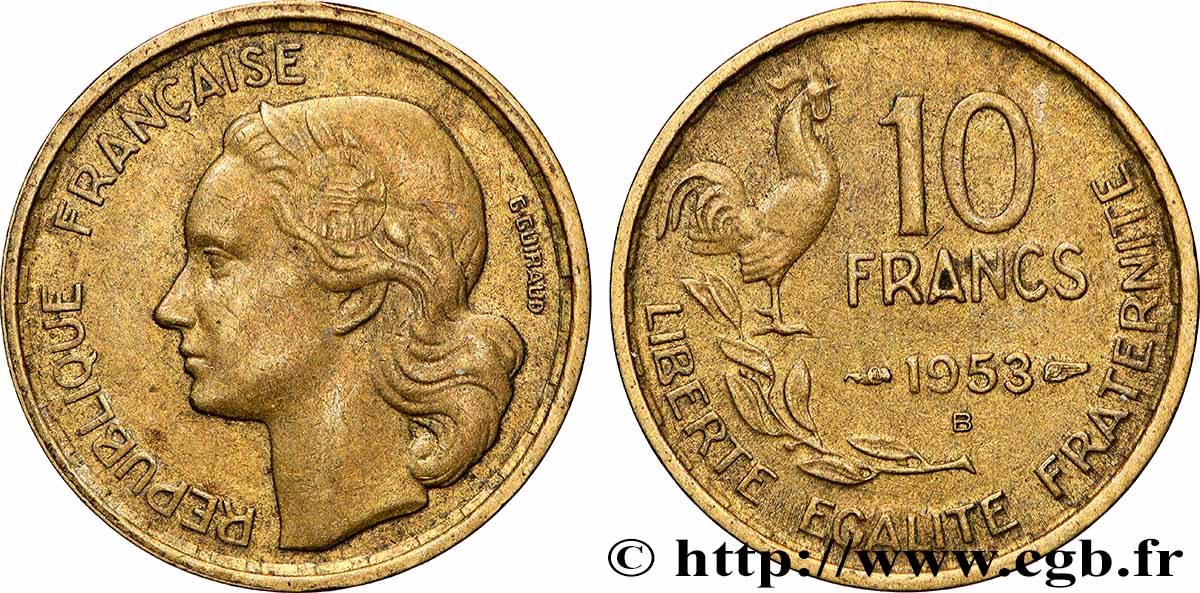 10 francs Guiraud 1953 Beaumont-Le-Roger F.363/9 VZ+