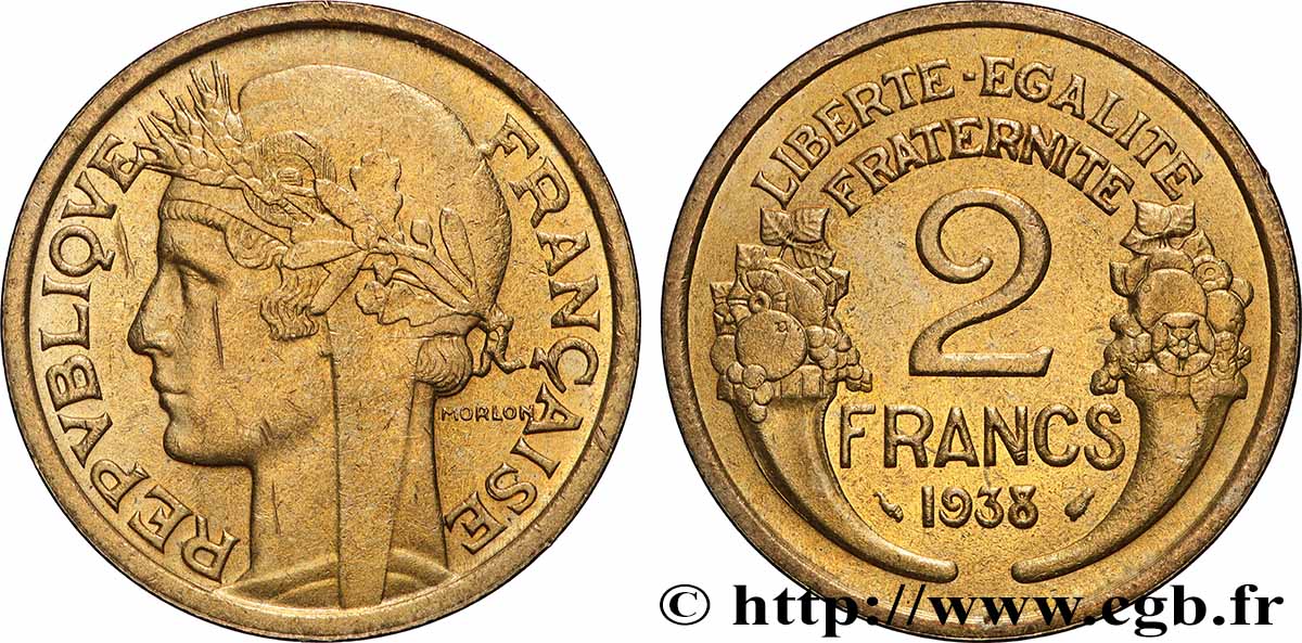 2 francs Morlon 1938 F.268/11 TTB+