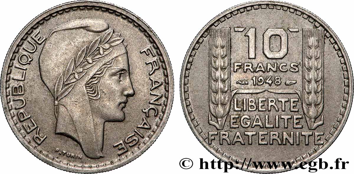 10 francs Turin, petite tête 1948 F.362/3 VZ