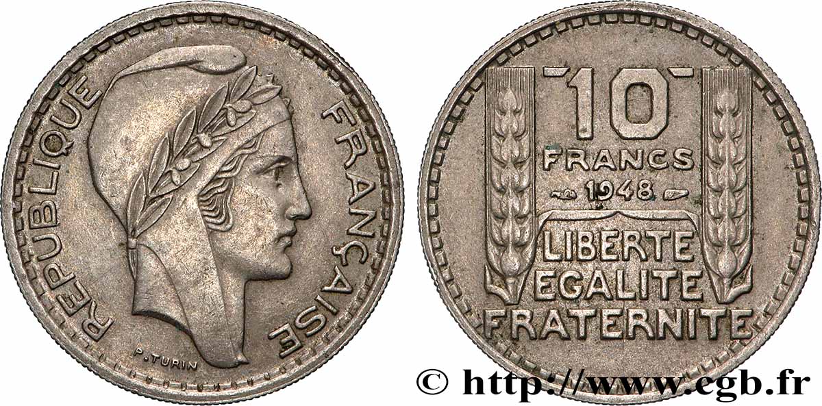 10 francs Turin, petite tête 1948 F.362/3 VZ