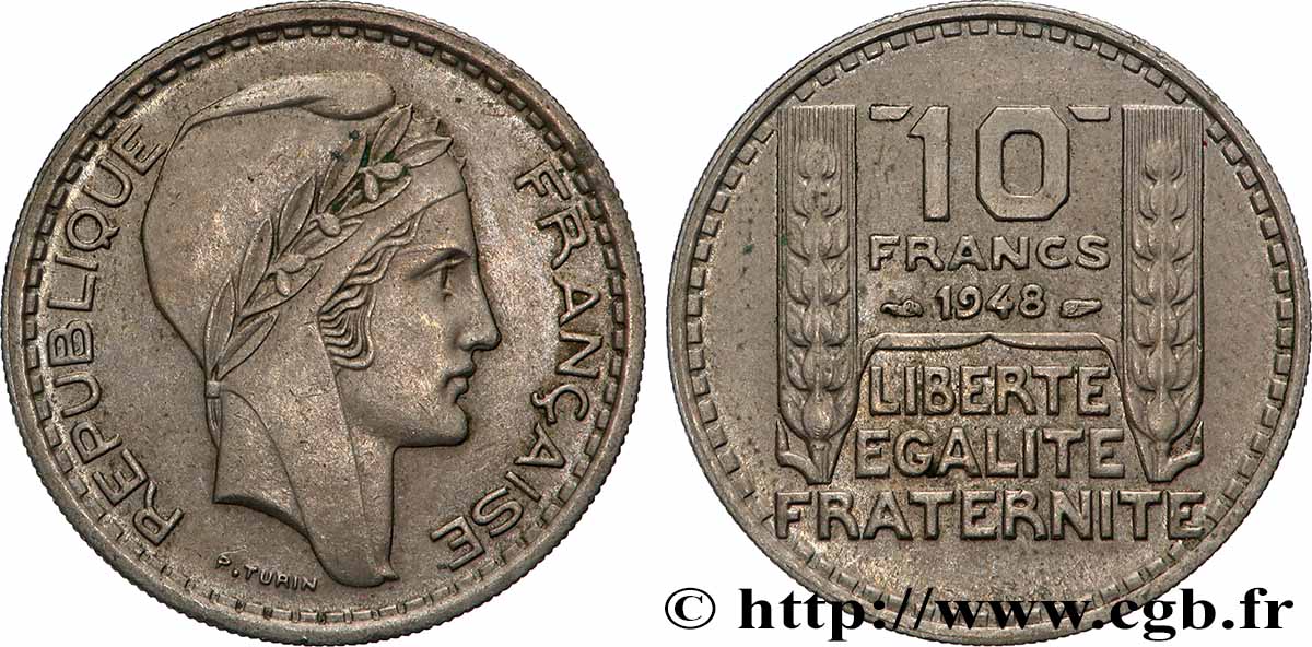 10 francs Turin, petite tête 1948 F.362/3 VZ