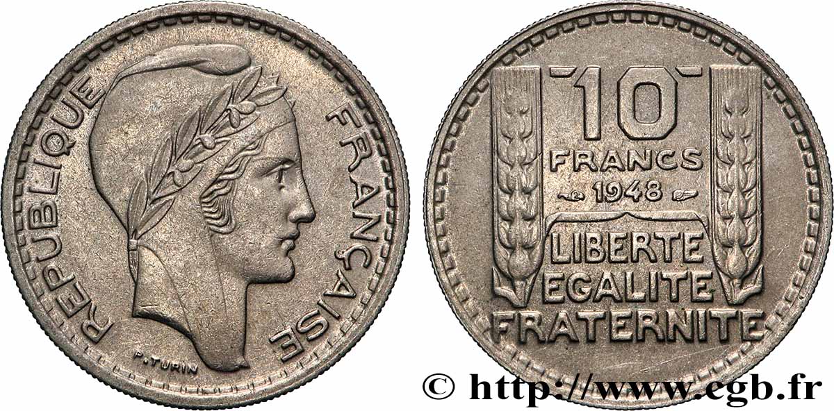 10 francs Turin, petite tête 1948 F.362/3 VZ