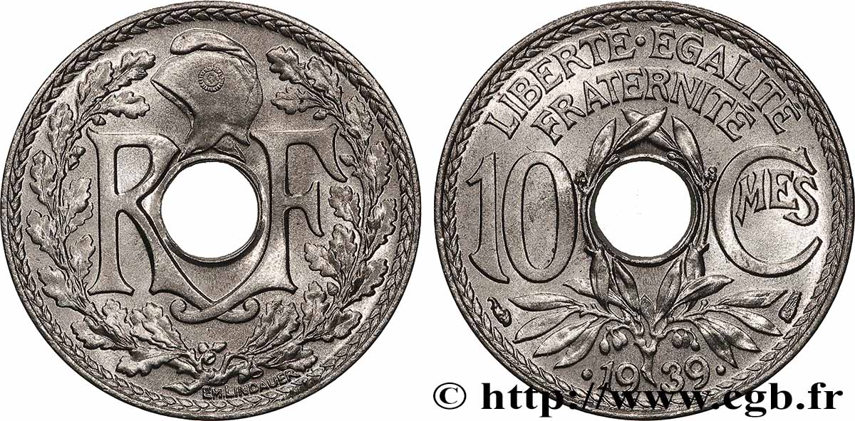 10 centimes Lindauer, maillechort 1939 F.139/3 FDC65