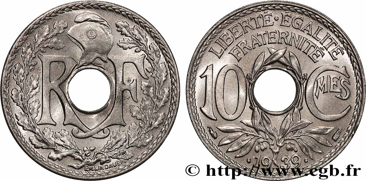 10 centimes Lindauer, maillechort 1939 F.139/3 FDC65