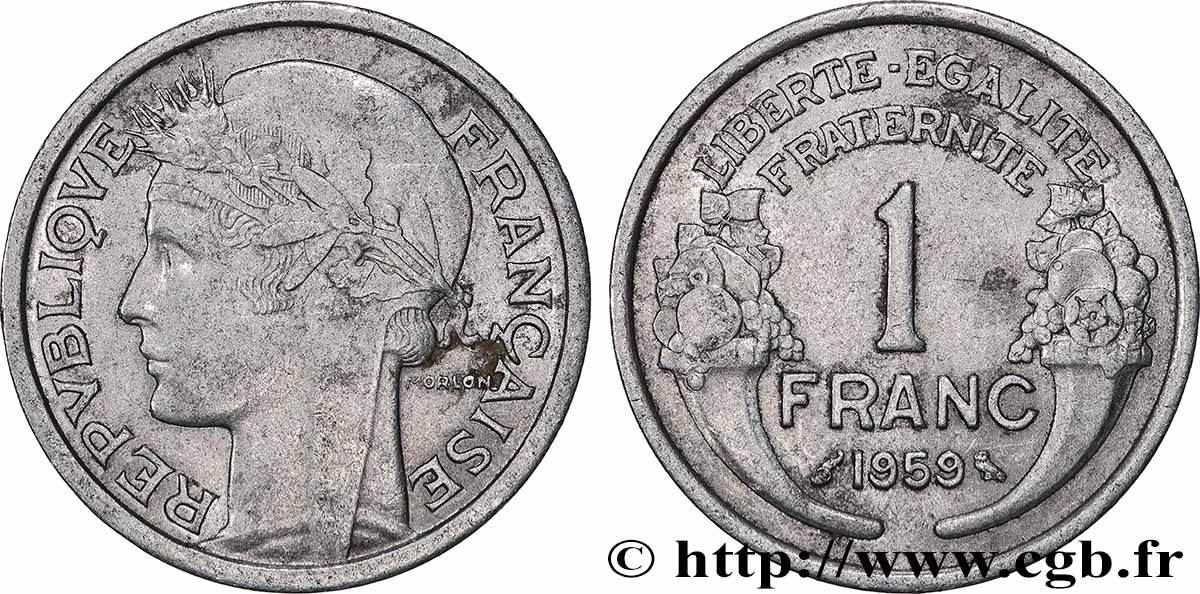1 franc Morlon, légère 1959 F.221/23 MS