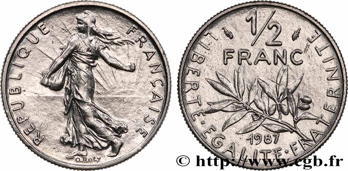 1/2 franc Semeuse 1987 Pessac F.198/26 MS