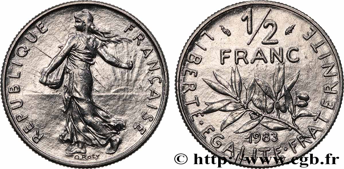 1/2 franc Semeuse 1983 Pessac F.198/22 fST