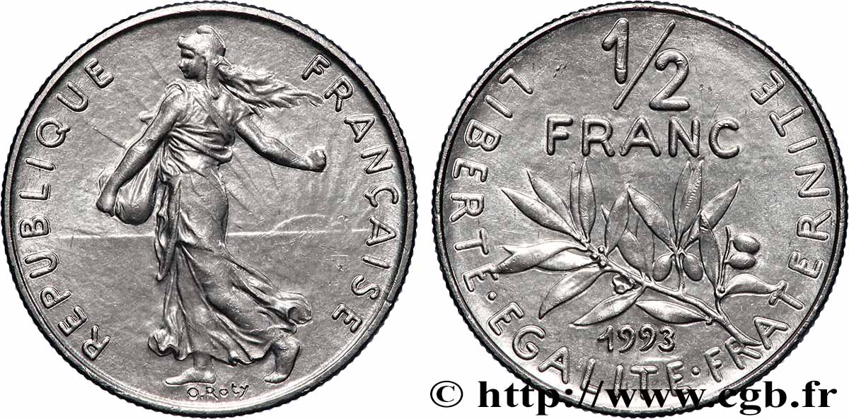 1/2 franc Semeuse 1993 Pessac F.198/34 MS
