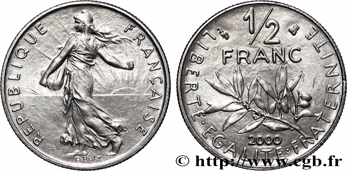 1/2 franc Semeuse 2000 Pessac F.198/43 MS