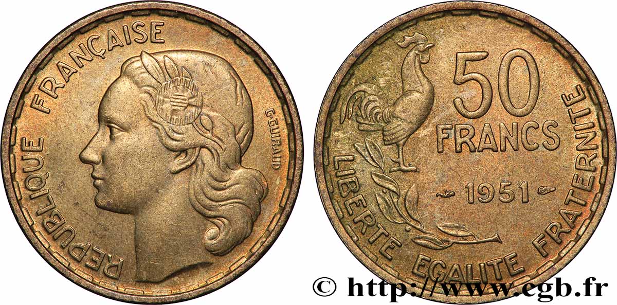 50 francs Guiraud 1951 F.425/5 SPL