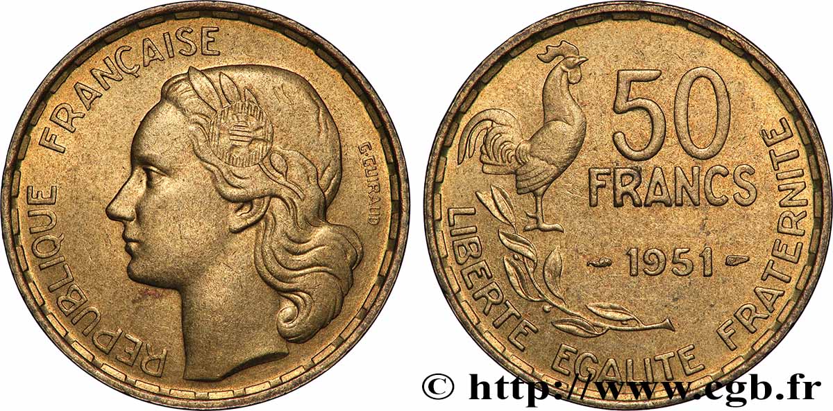 50 francs Guiraud 1951 F.425/5 VZ