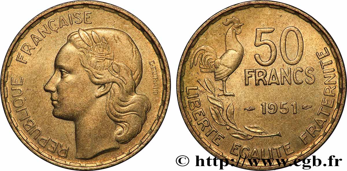 50 francs Guiraud 1951 F.425/5 VZ