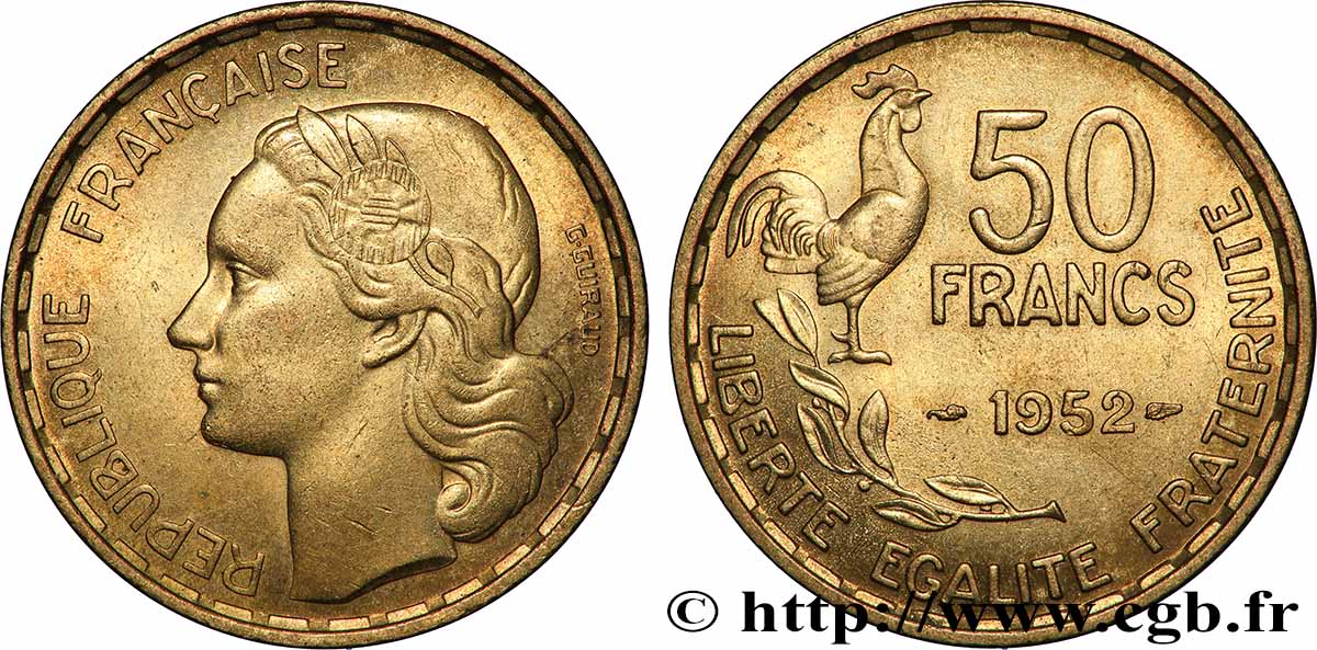 50 francs Guiraud 1952 F.425/8 SPL