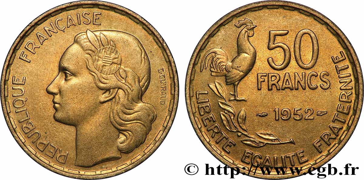 50 francs Guiraud 1952 F.425/8 SPL