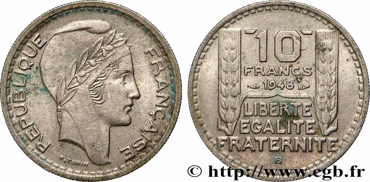 10 francs Turin, petite tête 1948 Beaumont-Le-Roger F.362/4 VZ+