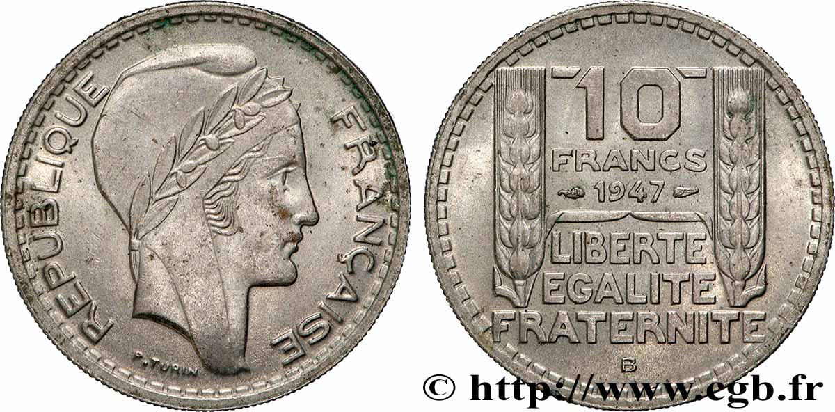 10 francs Turin, petite tête 1948 Beaumont-Le-Roger F.362/4 VZ+
