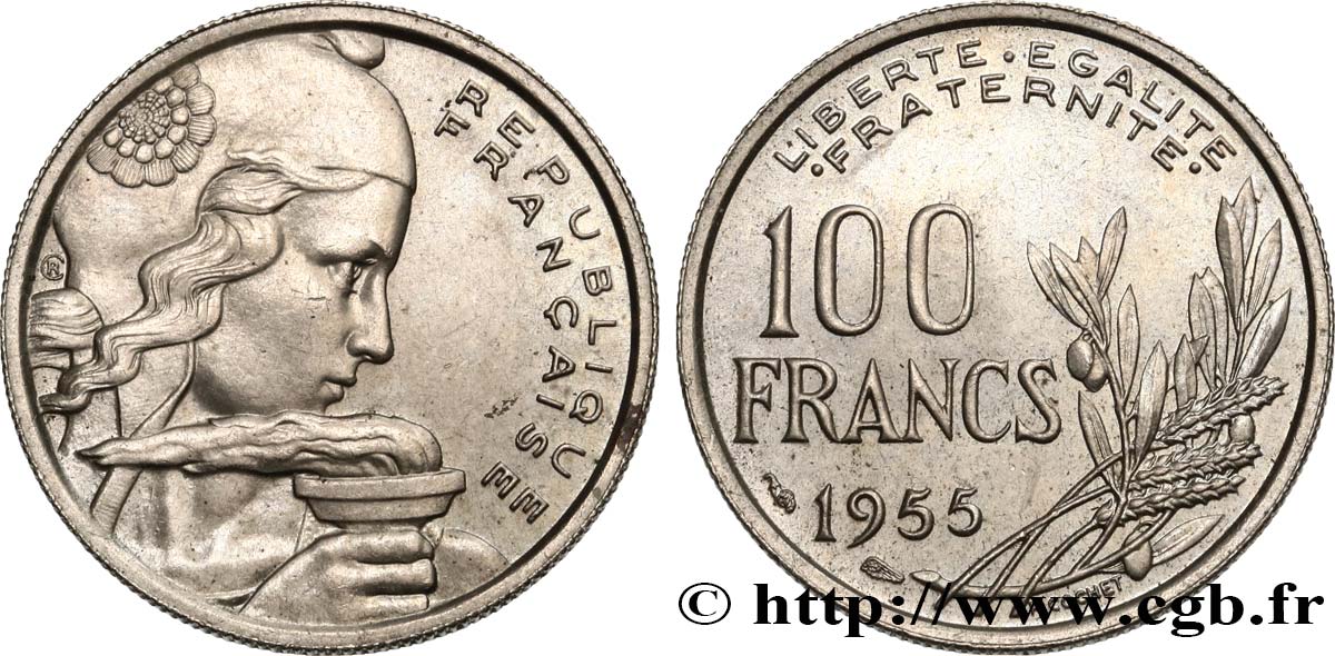 100 francs Cochet 1955  F.450/4 SUP60 