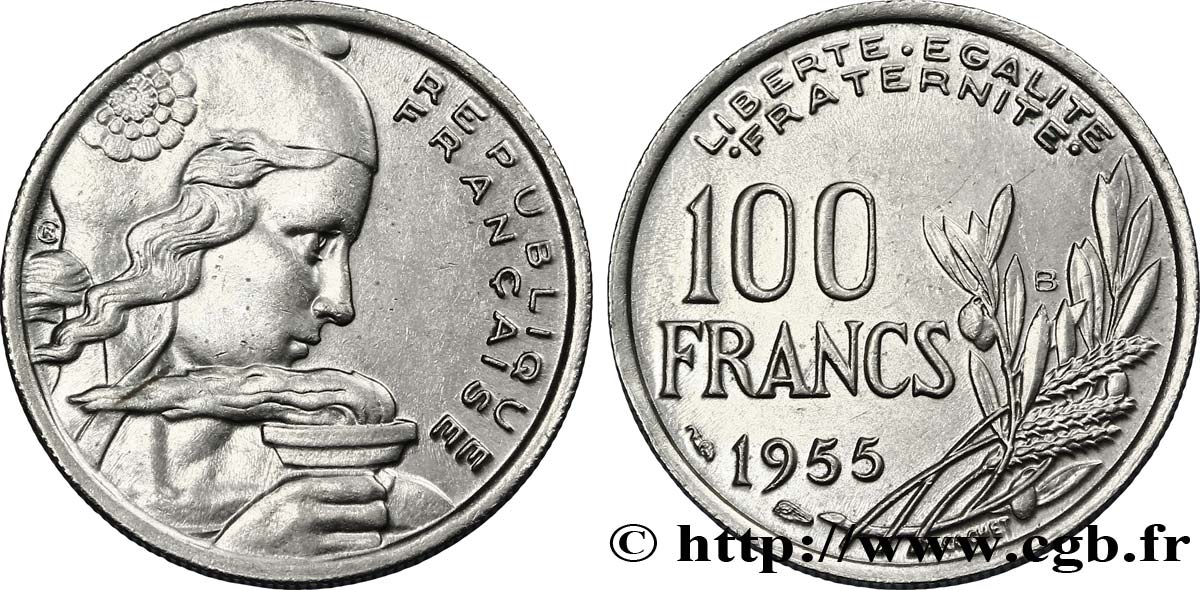 100 francs Cochet 1955 Beaumont-le-Roger F.450/6 SUP58 