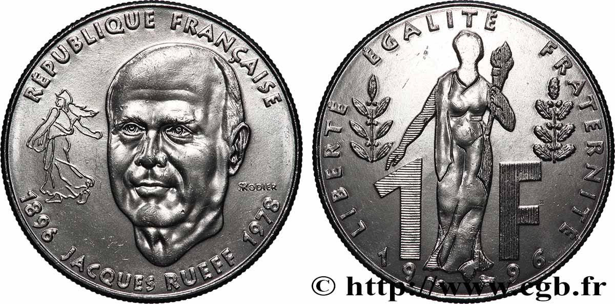 1 franc Jacques Rueff 1996 Pessac F.231/2 MS