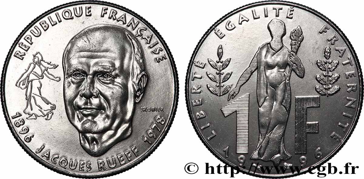 1 franc Jacques Rueff 1996 Pessac F.231/2 fST