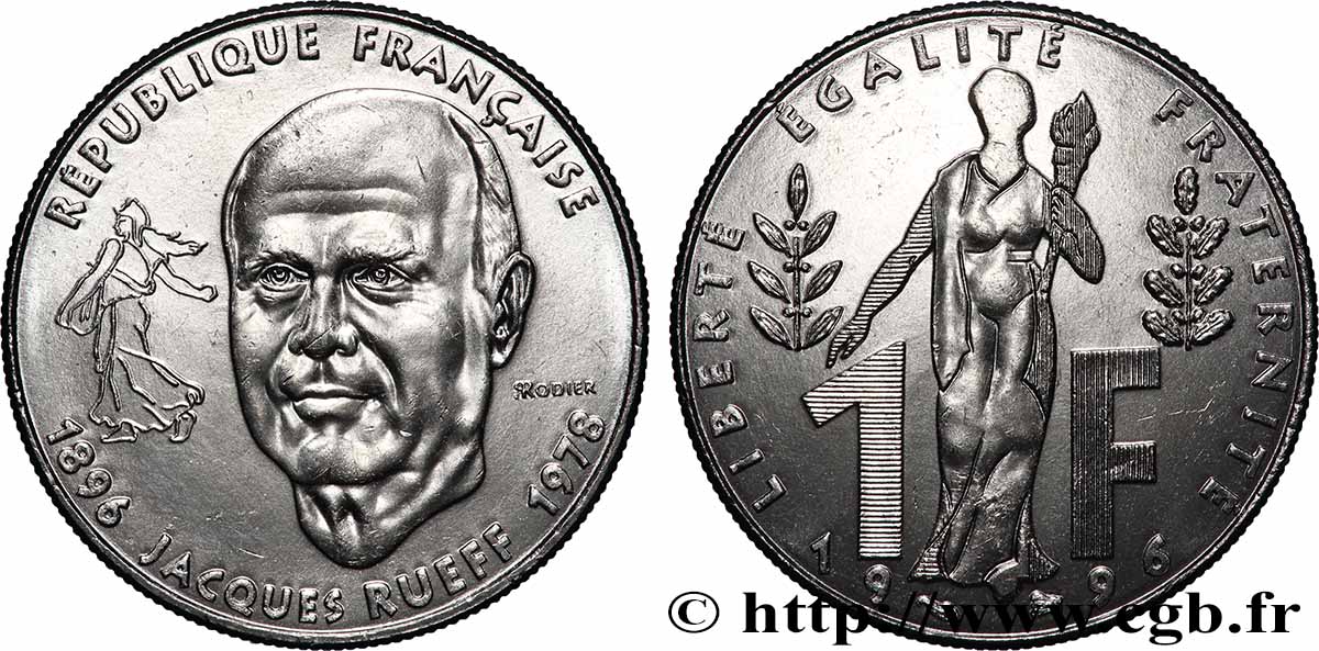 1 franc Jacques Rueff 1996 Pessac F.231/2 SPL