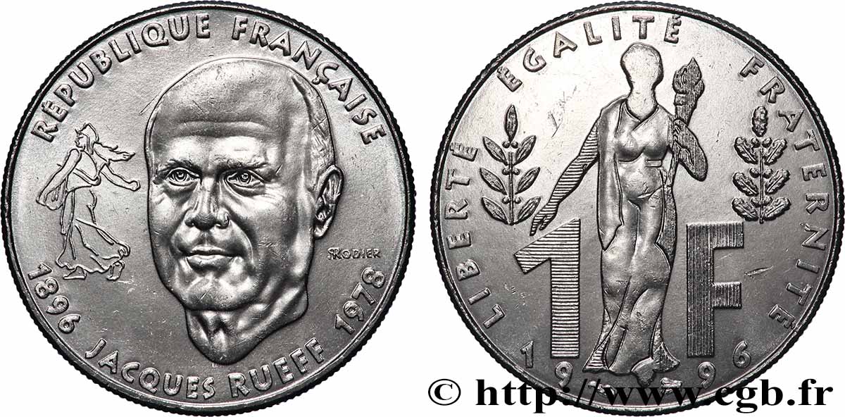 1 franc Jacques Rueff 1996 Pessac F.231/2 fST