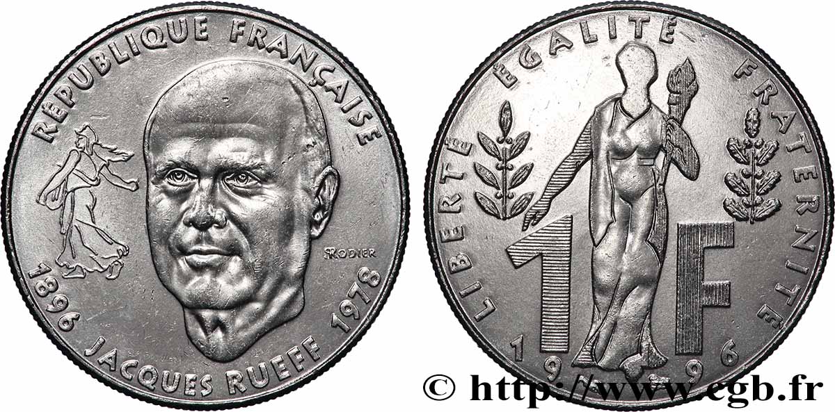 1 franc Jacques Rueff 1996 Pessac F.231/2 MS