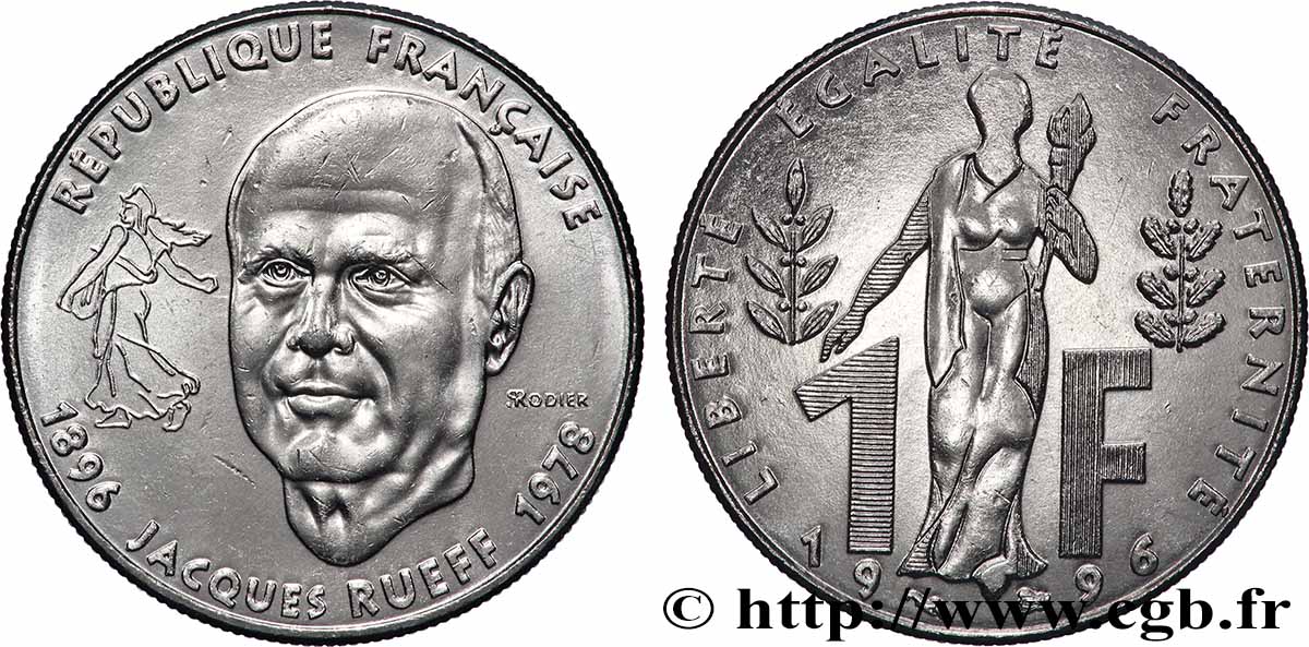 1 franc Jacques Rueff 1996 Pessac F.231/2 fST