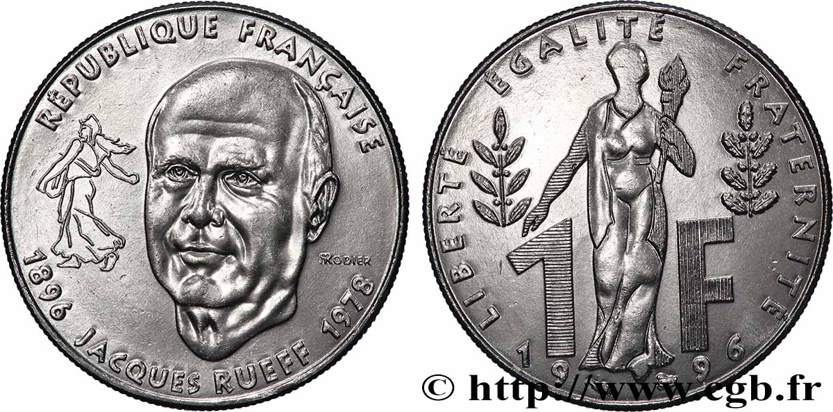 1 franc Jacques Rueff 1996 Pessac F.231/2 MS