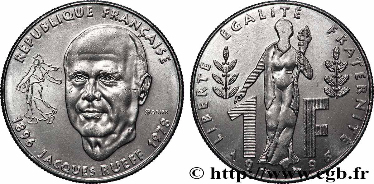 1 franc Jacques Rueff 1996 Pessac F.231/2 fST