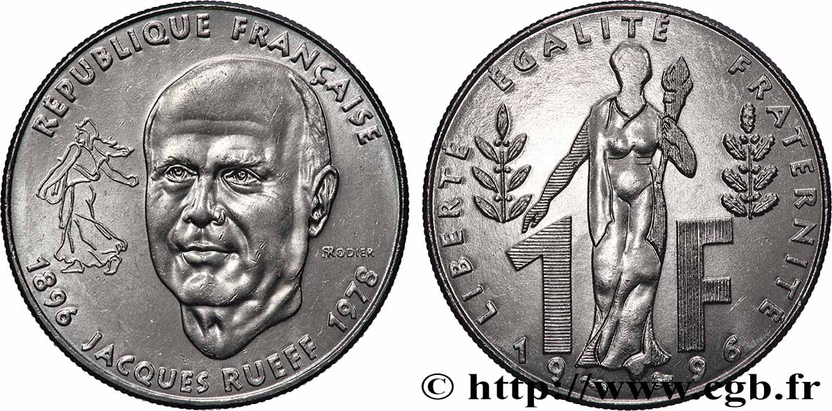 1 franc Jacques Rueff 1996 Pessac F.231/2 SPL