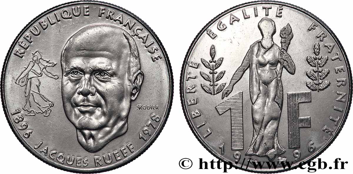 1 franc Jacques Rueff 1996 Pessac F.231/2 MS