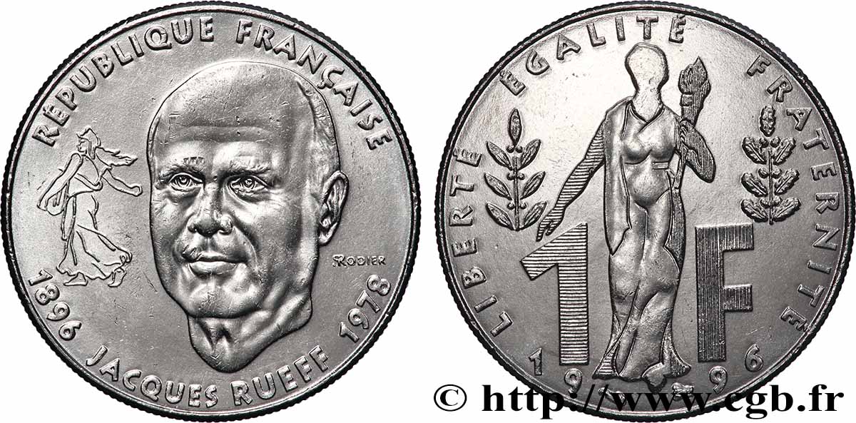 1 franc Jacques Rueff 1996 Pessac F.231/2 MS