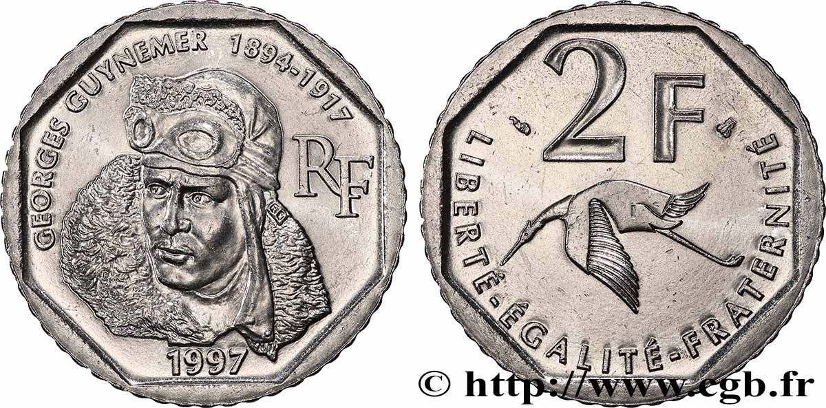 2 francs Georges Guynemer 1997 Pessac F.275/2 MS